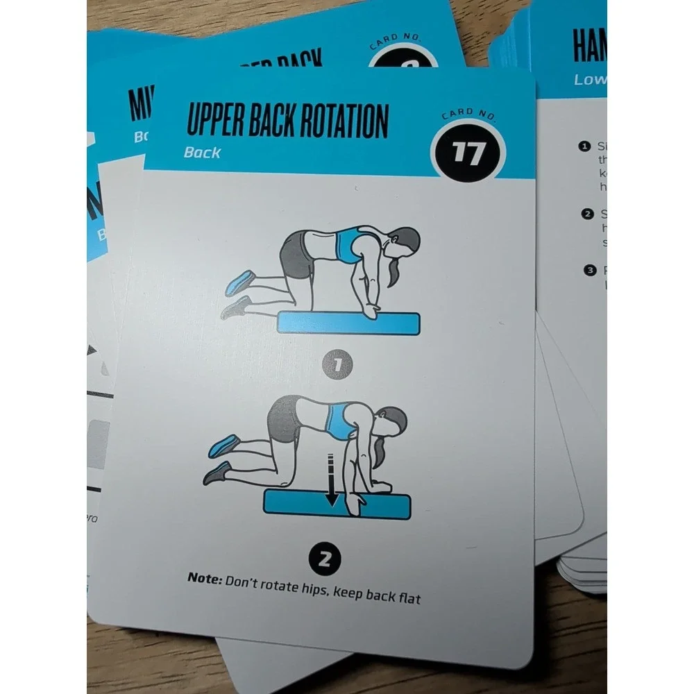 Foam Roller Workout Cards, Instructional Fitness Deck for Women & Men, Beginn...